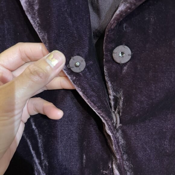 NWT TAHARI Velour Velvet Swing Jacket Blazer Sz 2 Embroidered Accents Purple$468 - Picture 10 of 16